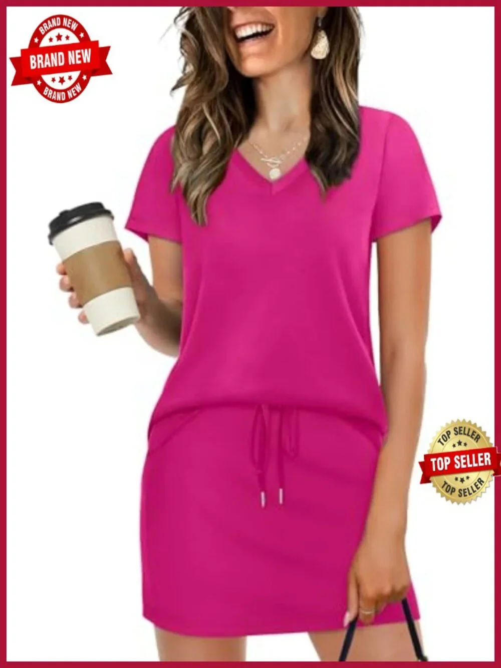 Two Piece Skirt Set with Built-in Shorts